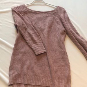 🌻 Long mauve open back sweater